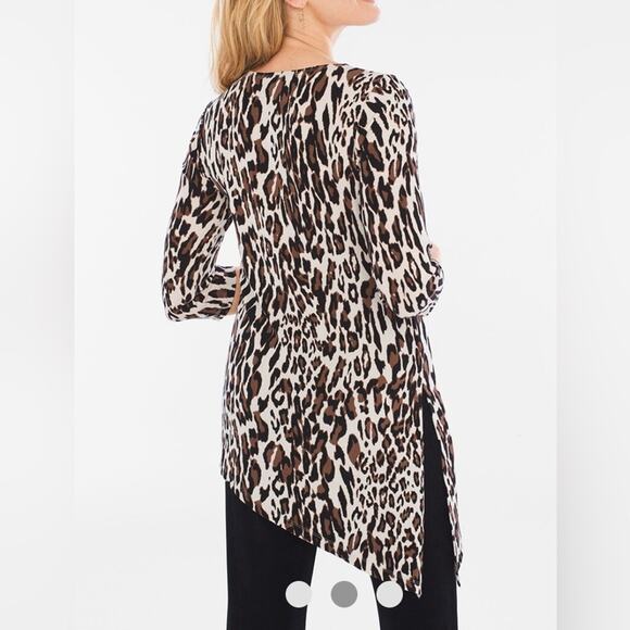 CHICO'S TRAVELERS CLASSIC Animal Sierra Dress Top  Size 2(L) - Picture 2 of 16